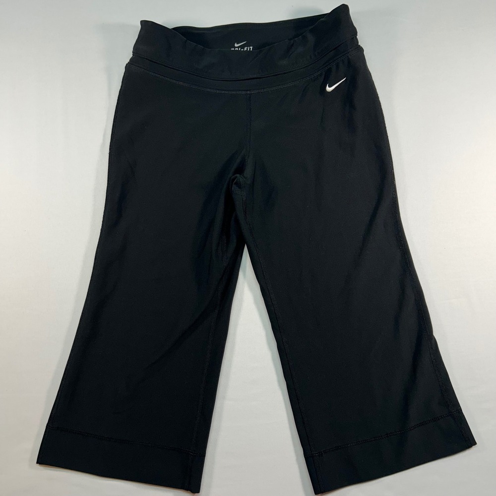 Nike Dri-FIT Womens Black Cropped Performance Leggings 339512-010 Size S